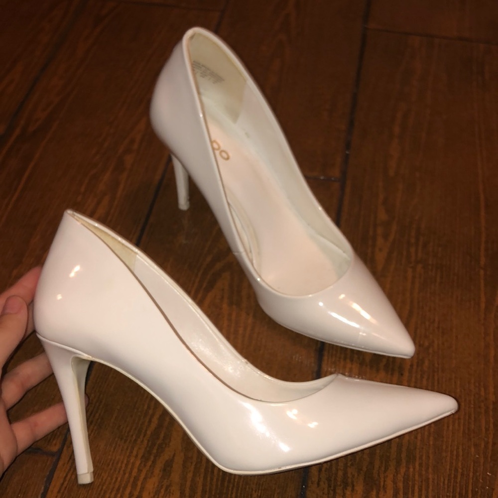 White ALDO heels